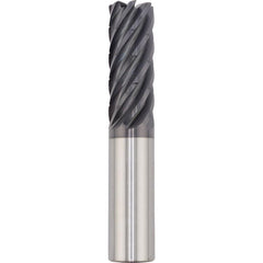 Corner Radius End Mill: 25.00 mm Dia, 75.00 mm LOC, 2.00 mm Radius, 7 Flute, Solid Carbide