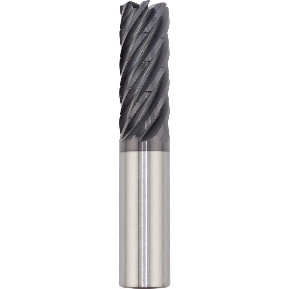 Corner Radius End Mill: 20.00 mm Dia, 50.00 mm LOC, 2.00 mm Radius, 7 Flute, Solid Carbide