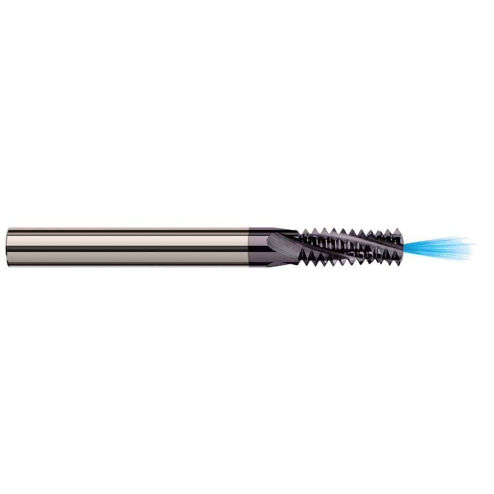 Helical Flute Thread Mill: 2-56, Internal & External, 3 Flute, 0.1250" Shank Dia, Solid Carbide