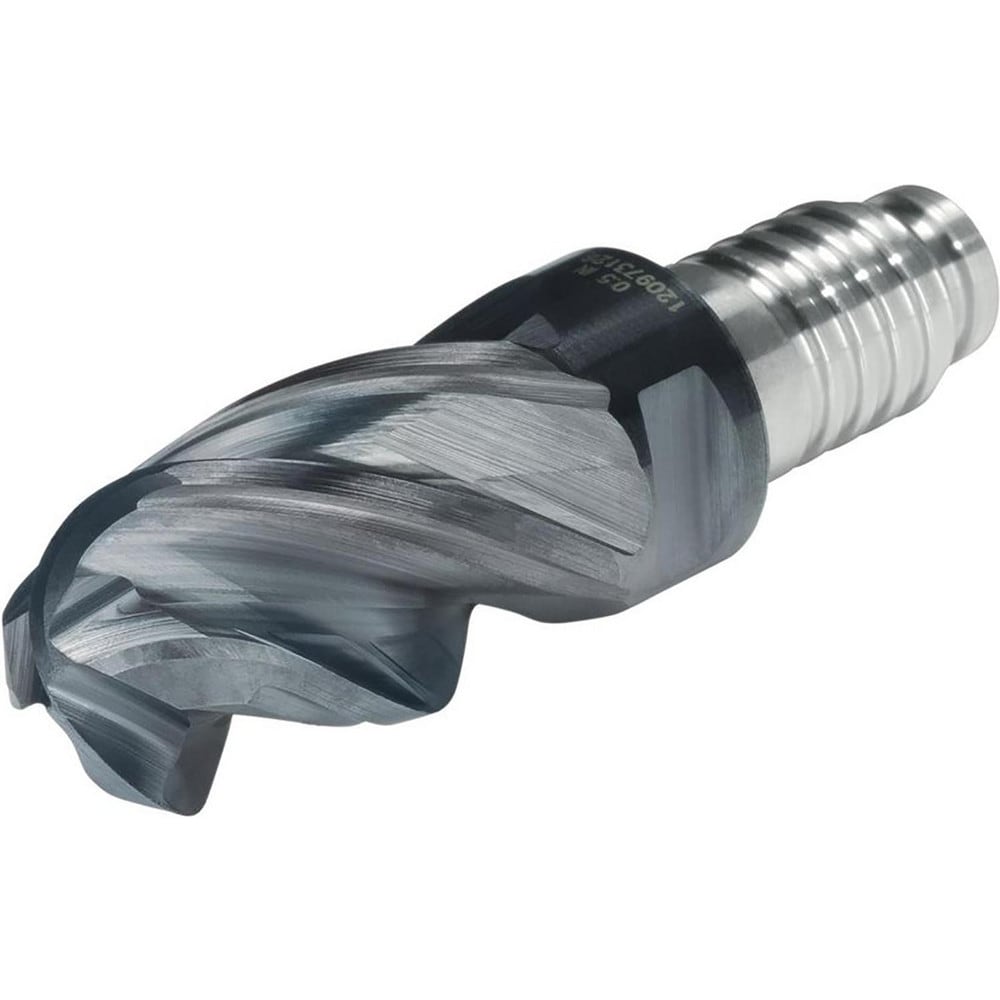 Ball End Mill Heads; Mill Diameter (mm): 10.00; Mill Diameter (Decimal Inch): 0.3937; Length of Cut (mm): 15.0000; Length Of Cut (Decimal Inch - 4 Decimals): 0.5906; Connection Type: Duo-Lock 10; Overall Length (Decimal Inch): 1.3780