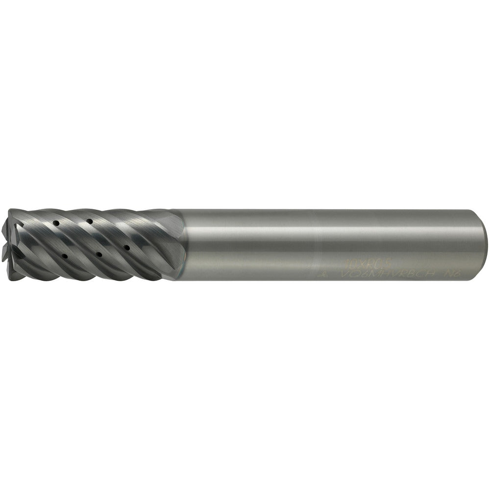 Corner Radius End Mill: 12 mm Dia, 26.00 mm LOC, 1.00 mm Radius, 6 Flute, Solid Carbide