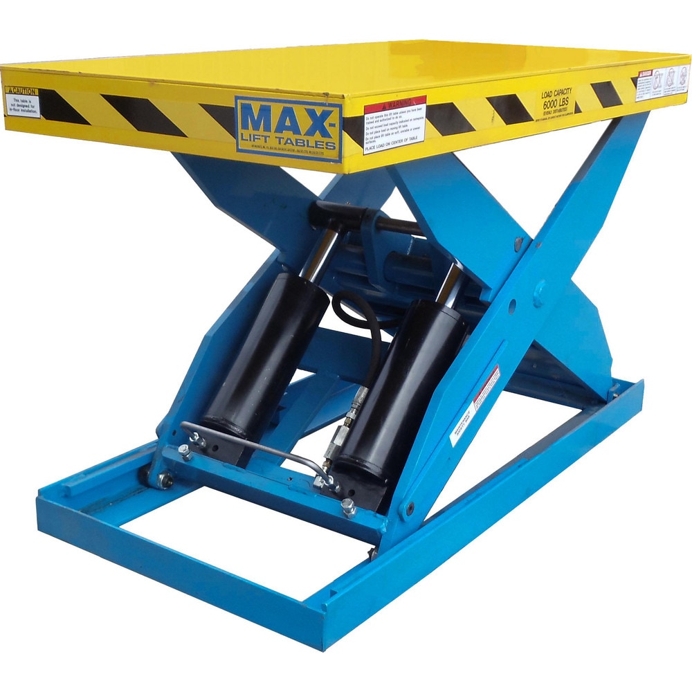 Stationary Lift Tables; Overall Length: 64.00 in; Lift Mechanism: Hydraulic; Overall Height: 55 in; Body Material: Steel; Load Capacity: 6000 lb