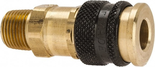 Pneumatic Hose Coupling: 3/8-18" Thread, 1/4" Body Dia, Industrial Interchange