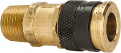 Pneumatic Hose Coupling: 1/2-14" Thread, 3/8" Body Dia, Industrial Interchange