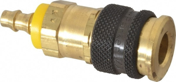 Pneumatic Hose Coupling: 1/4" Body Dia, Industrial Interchange