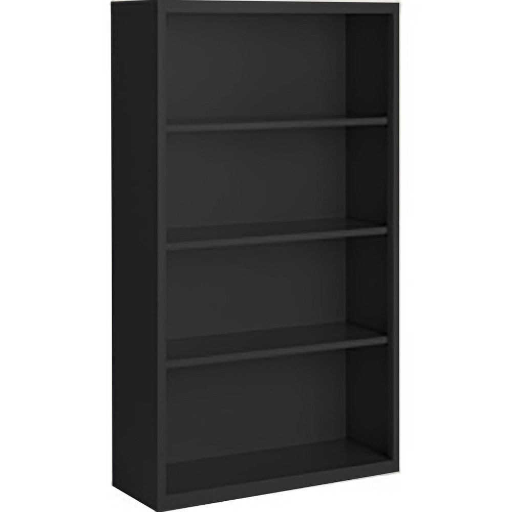 Bookcases; Overall Height: 60; Overall Width: 36; Overall Depth: 18; Material: Steel; Color: Black; Shelf Weight Capacity: 160