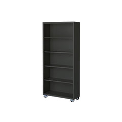 Bookcases; Overall Height: 75; Overall Width: 36; Overall Depth: 18; Material: Steel; Color: Charcoal; Shelf Weight Capacity: 160