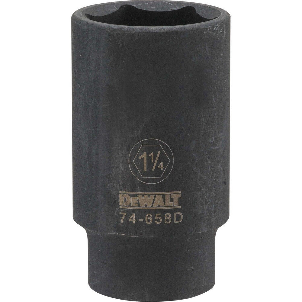 Impact Socket: 1/2" Drive, 1-1/4" Socket, Hex Drive