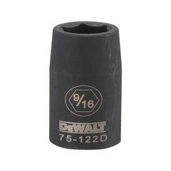 Impact Socket: 1/2" Drive, 9/16" Socket, Hex Drive