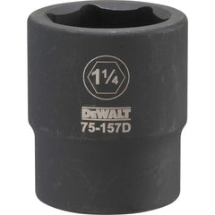 Impact Socket: 3/4" Drive, 1-1/4" Socket, Hex Drive