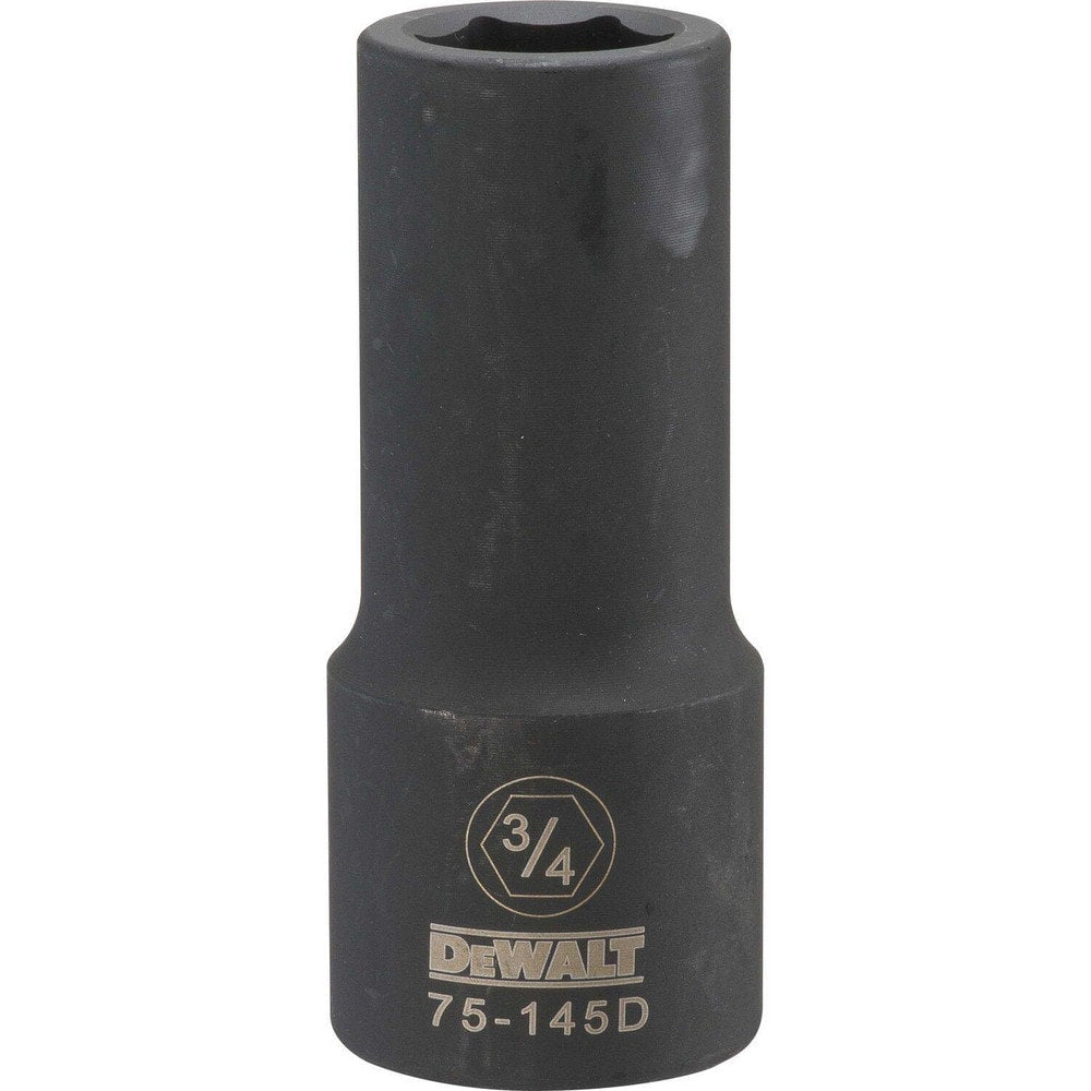 Impact Socket: 3/4" Drive, 3/4" Socket, Hex Drive