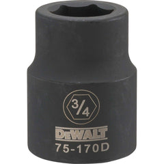 Impact Socket: 3/4" Drive, 3/4" Socket, Hex Drive