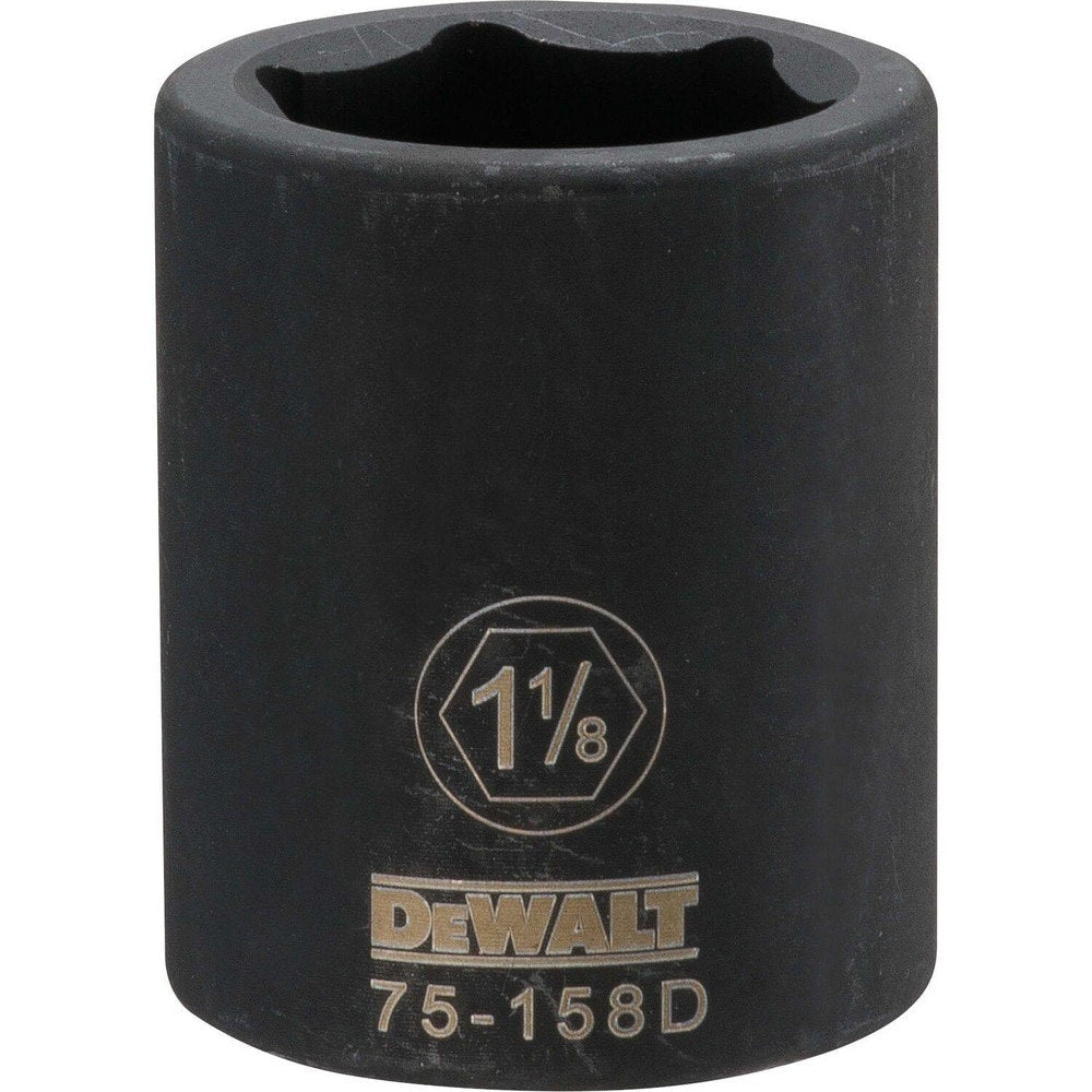 Impact Socket: 3/4" Drive, 1-1/8" Socket, Hex Drive