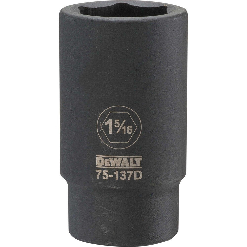 Impact Socket: 3/4" Drive, 1-5/16" Socket, Hex Drive