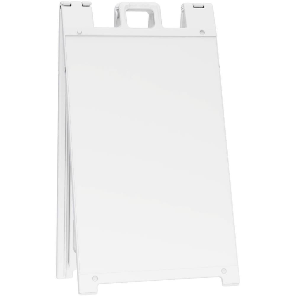 Sign Holders & Frames; Product Type: Sign Frame; Sign Height Compatibility: 36 in; Sign Width Compatibility: 24 in; Sign Holder Height: 45 in; Sign Holder Width: 25; Signs Held: 1; Material: Plastic; Color: White