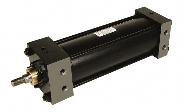 Double Acting Rodless Air Cylinder: 3-1/4" Bore, 4" Stroke, 250 psi Max, 1/2 NPTF Port, Head Rectangular Flange Mount