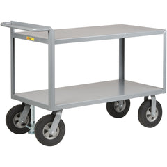 Merchandise Collectors Utility Cart: 54" Long, 24" Wide, Steel, 1500 lb Capacity, Gray