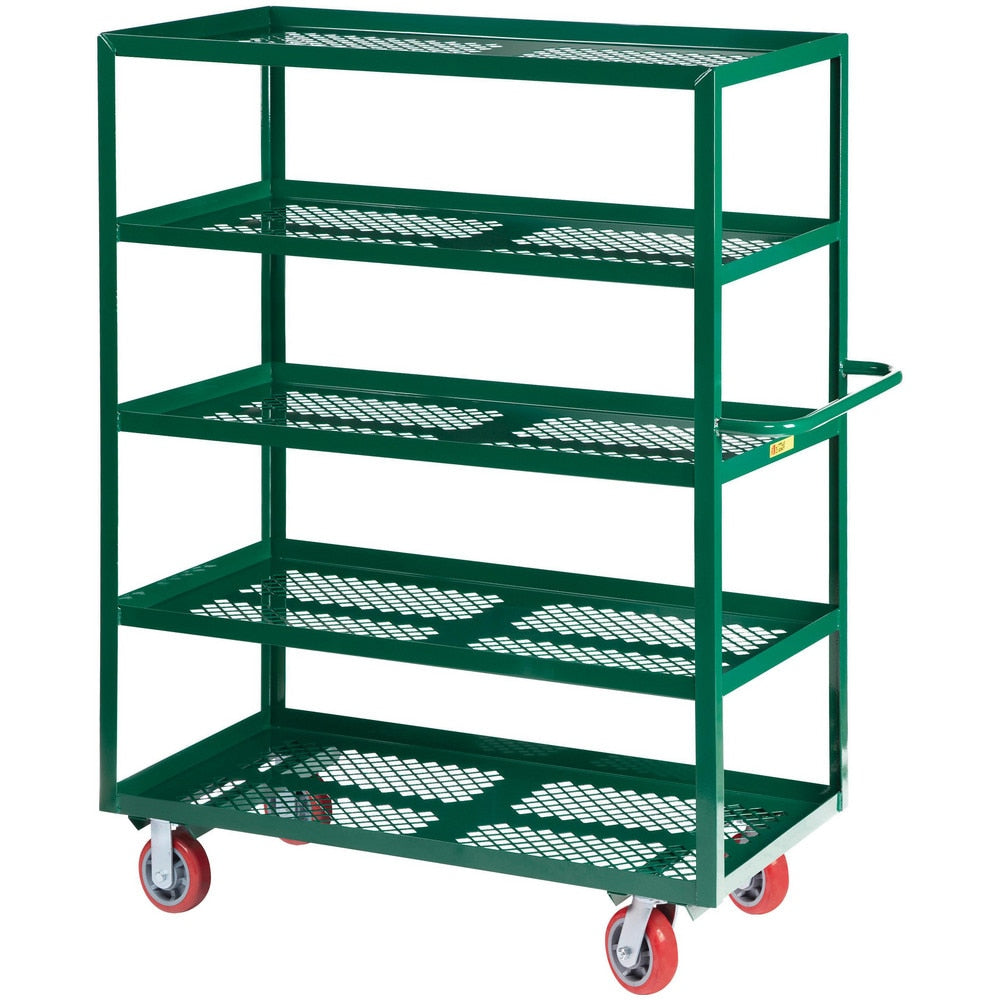 Nursery Utility Cart: 65-1/2" Long, 30" Wide, Steel, 2000 lb Capacity, Green