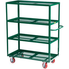 Nursery Utility Cart: 53-1/2" Long, 24" Wide, Steel, 2000 lb Capacity, Green