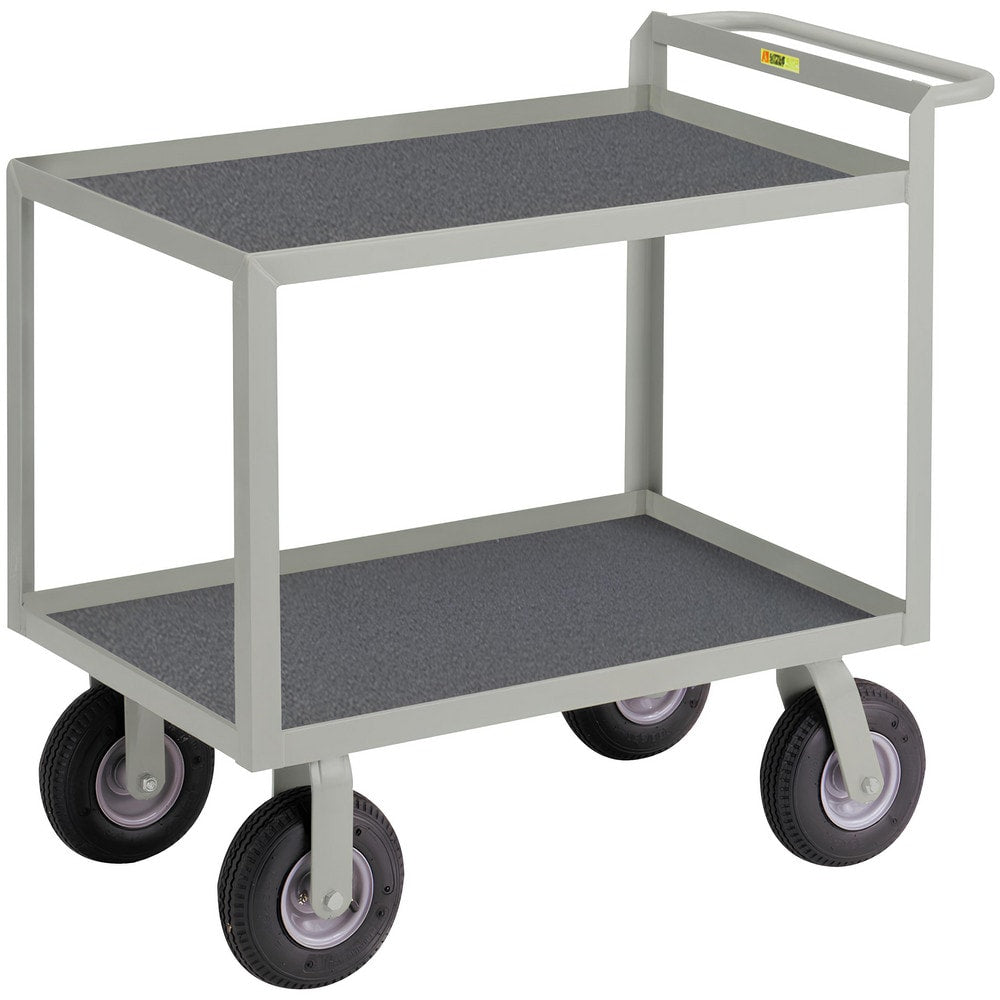 Instrument Utility Cart: 54" Long, 30" Wide, Steel, 1200 lb Capacity, Gray