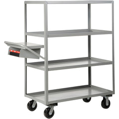 Order Picking Utility Cart: 64" Long, 30" Wide, Steel, 3600 lb Capacity, Gray