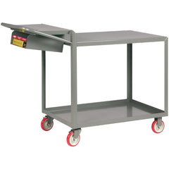 Order Picking Utility Cart: 48" Long, 18" Wide, Steel, 1200 lb Capacity, Gray