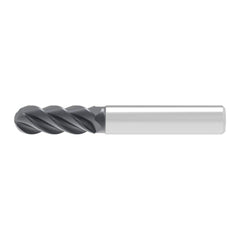 Ball End Mill: 3.00 mm Dia, 8.00 mm LOC, 3 Flute, Solid Carbide