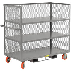 Forkliftable Order Picking Utility Cart: 53-1/2" Long, 30" Wide, Steel, 3600 lb Capacity, Gray