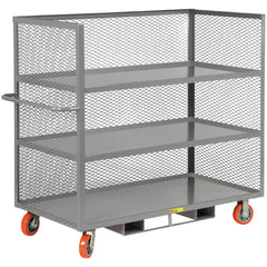 Forkliftable Order Picking Utility Cart: 53-1/2" Long, 30" Wide, Steel, 3600 lb Capacity, Gray