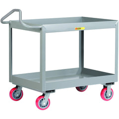 Shelf Utility Cart: 54" Long, 24" Wide, Steel, 3600 lb Capacity, Gray