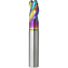 Corner Radius End Mill: 25 mm Dia, 37.50 mm LOC, 2.00 mm Radius, 3 Flute, Solid Carbide