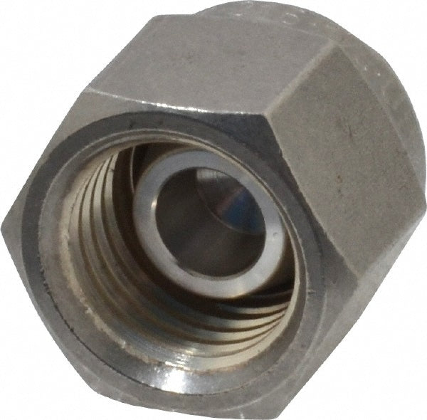 Compression Tube Plug: 9/16-20, 1/4" Tube OD, Compression