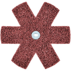 Sanding Stars; Abrasive Type: Non-Woven; Grade: Medium; Connector Type: Eyelet; Abrasive Material: Aluminum Oxide; Eyelet Size: 1/4-20; Star Diameter: 1.50; Color: Maroon