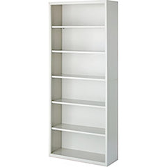 Bookcases; Overall Height: 84; Overall Width: 36; Overall Depth: 18; Material: Steel; Color: White; Shelf Weight Capacity: 160