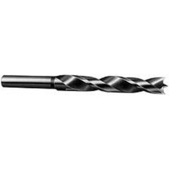 Brad-Point Drill Bits; Drill Bit Size: 0.5 in; Shank Diameter: 0.2756; Tool Material: High-Speed Steel; Coated: Coated; Coating: Bright/Uncoated