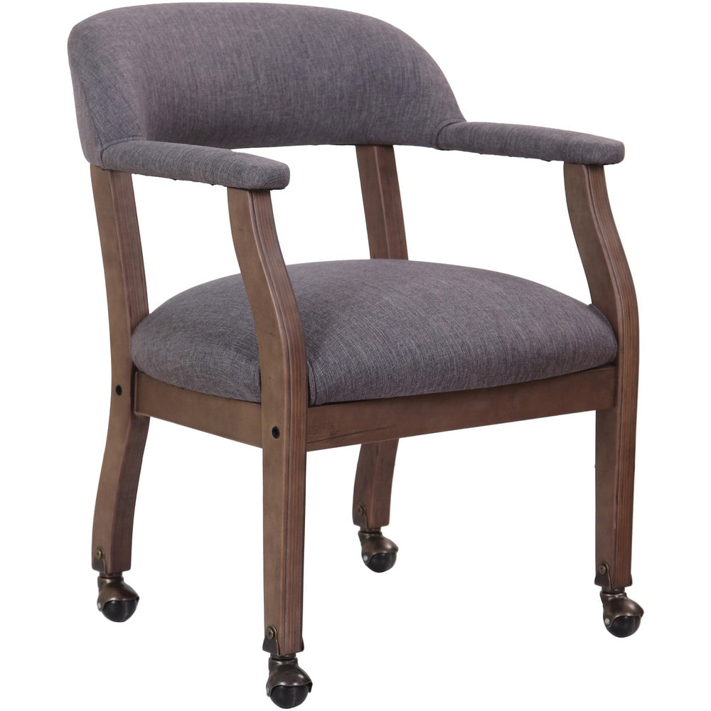 Modern Captain?s Guest Chair with Casters: 31" High, 24" Wide, 26" Deep