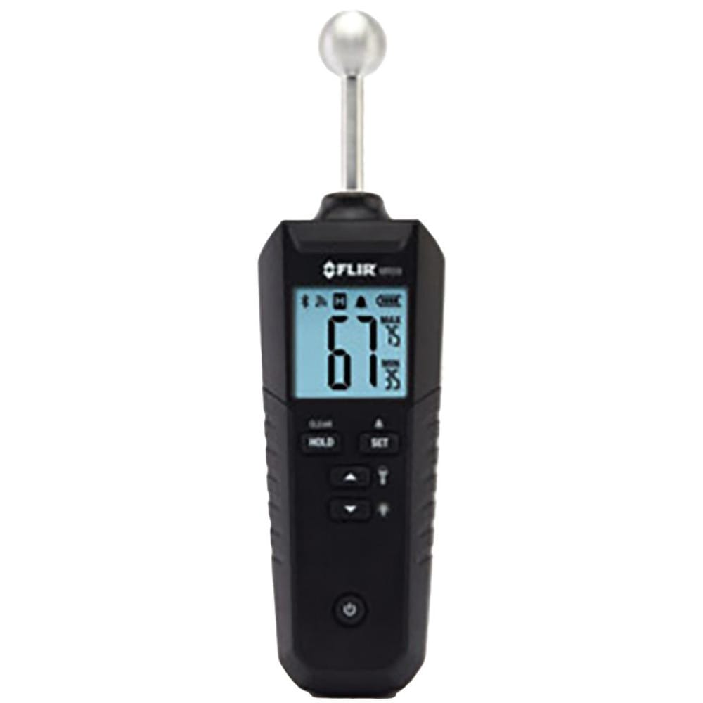 Moisture Meters & Analyzers; Product Type: Moisture Meter; Accuracy: Relative Measurement of 0-100% Range; Heat Source: None; Minimum Operating Temperature: 32 F; Maximum Relative Humidity: 100; Display Type: LCD; Automatic Temperature Compensation: No