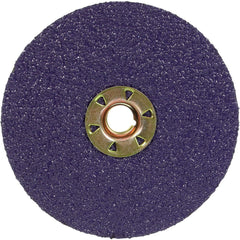 Fiber Disc:  5" Disc Dia, Quick Change TN, 36 Grit, Premium Ceramic Alumina