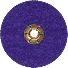 Fiber Disc:  5" Disc Dia, Quick Change TN, 36 Grit, Premium Ceramic Alumina