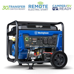 Portable Power Generators; Fuel Type: Gasoline; Starting Method: Remote Start; Running Watts: 5.3; Wattage (kW): 6.6; Starting Watts: 6600 W; Run Time Half Load: 11