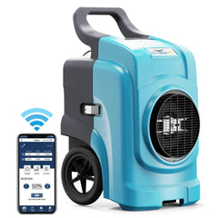 Dehumidifiers; Dehumidifier Type: Smart Wi-Fi; Saturation Capacity: 270 PPD; Depth (Inch): 26; Volume Capacity: 7 cu ft; Features: Rigid Handle & Semi-Pneumatic Wheels, Auto Defrost Technology, Rotary Compressor, 401A Refrigerant, MERV-8 Filter, Heavy-Dut