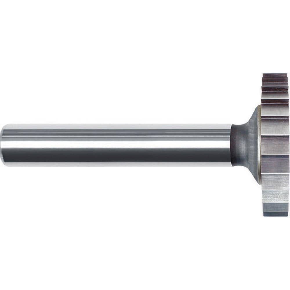 Woodruff Keyseat Cutter: 2-1/2" Cut Dia, 1/32" Cut Width, 3/4" Shank Dia, Straight Tooth