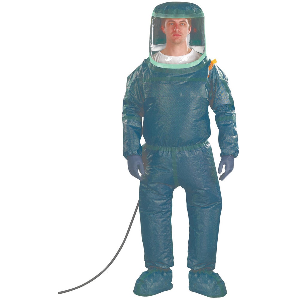 Encapsulated Suits:  Small,  Green,  Multi-Layer Non-Woven Barrier Laminate Fabric,  N/AClosure,  Taped & Welt,  Yes