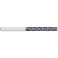 Corner Radius End Mill: 1" Dia, 4-1/4" LOC, 0.0300" Radius, 4 Flute, Solid Carbide