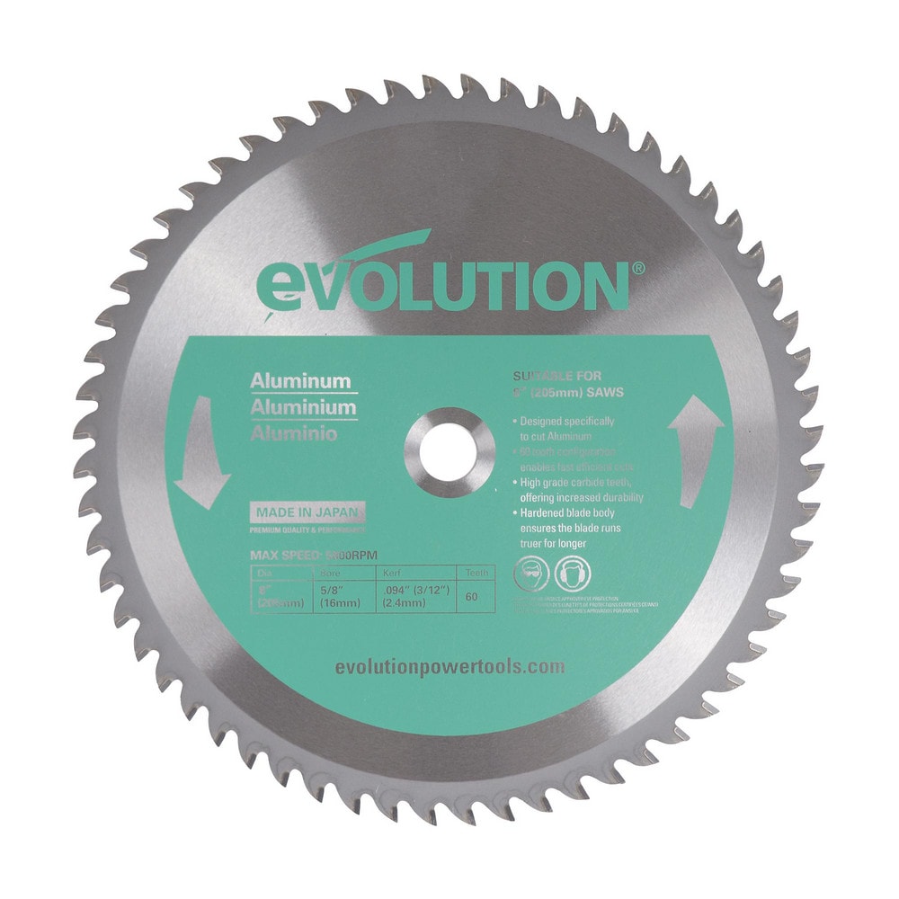 Wet & Dry-Cut Saw Blade: 8" Dia, 25/32" Arbor Hole, 60 Teeth