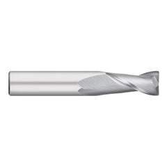 Corner Radius End Mill: 3/8" Dia, 1" LOC, 0.0600" Radius, 2 Flute, Solid Carbide