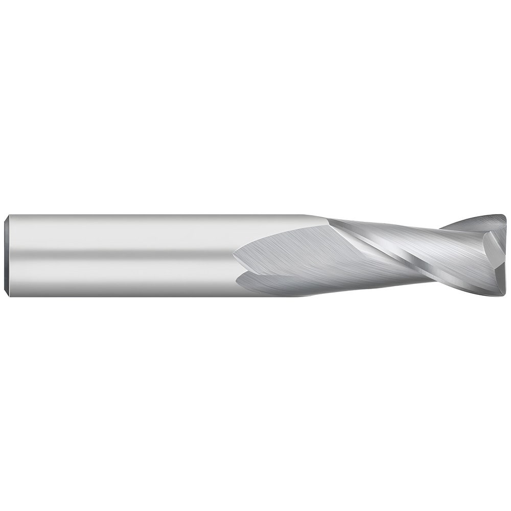 Corner Radius End Mill: 1/4" Dia, 1/2" LOC, 0.0600" Radius, 2 Flute, Solid Carbide