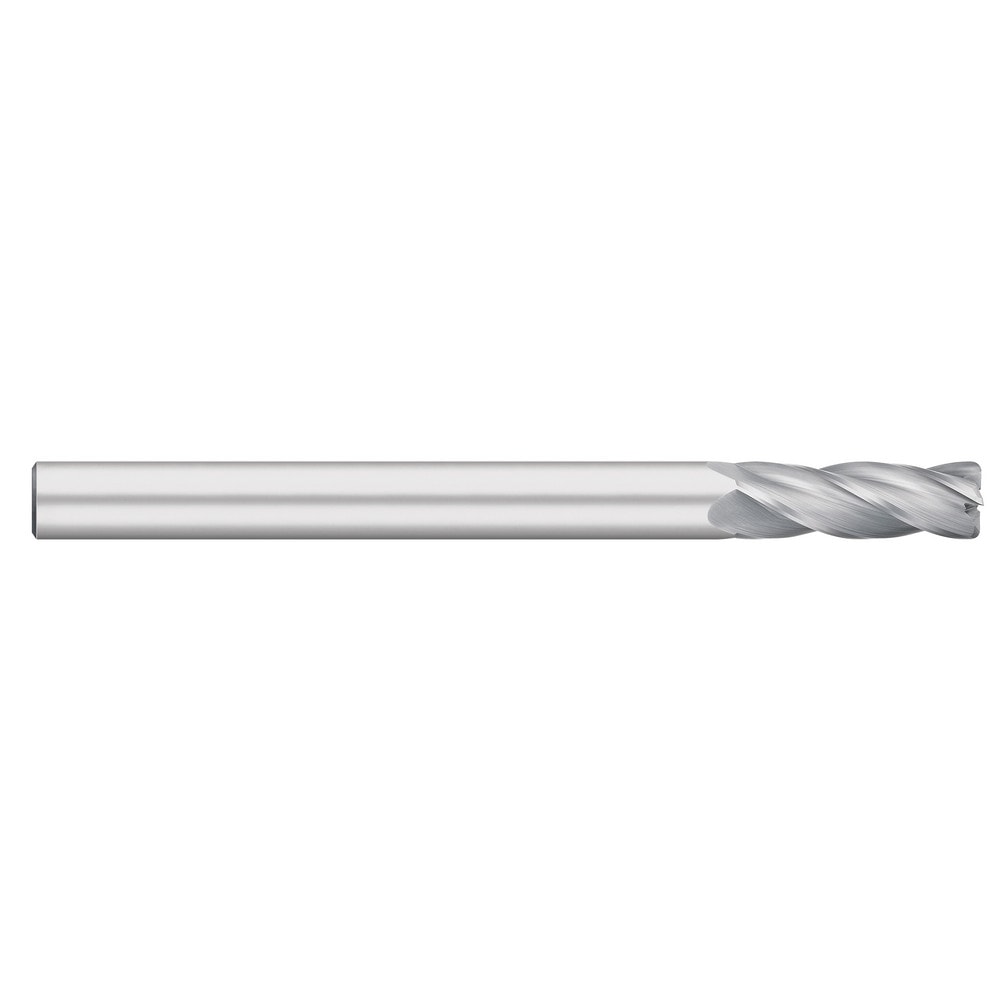 Corner Radius End Mill: 3/16" Dia, 1-1/8" LOC, 0.0200" Radius, 4 Flute, Solid Carbide