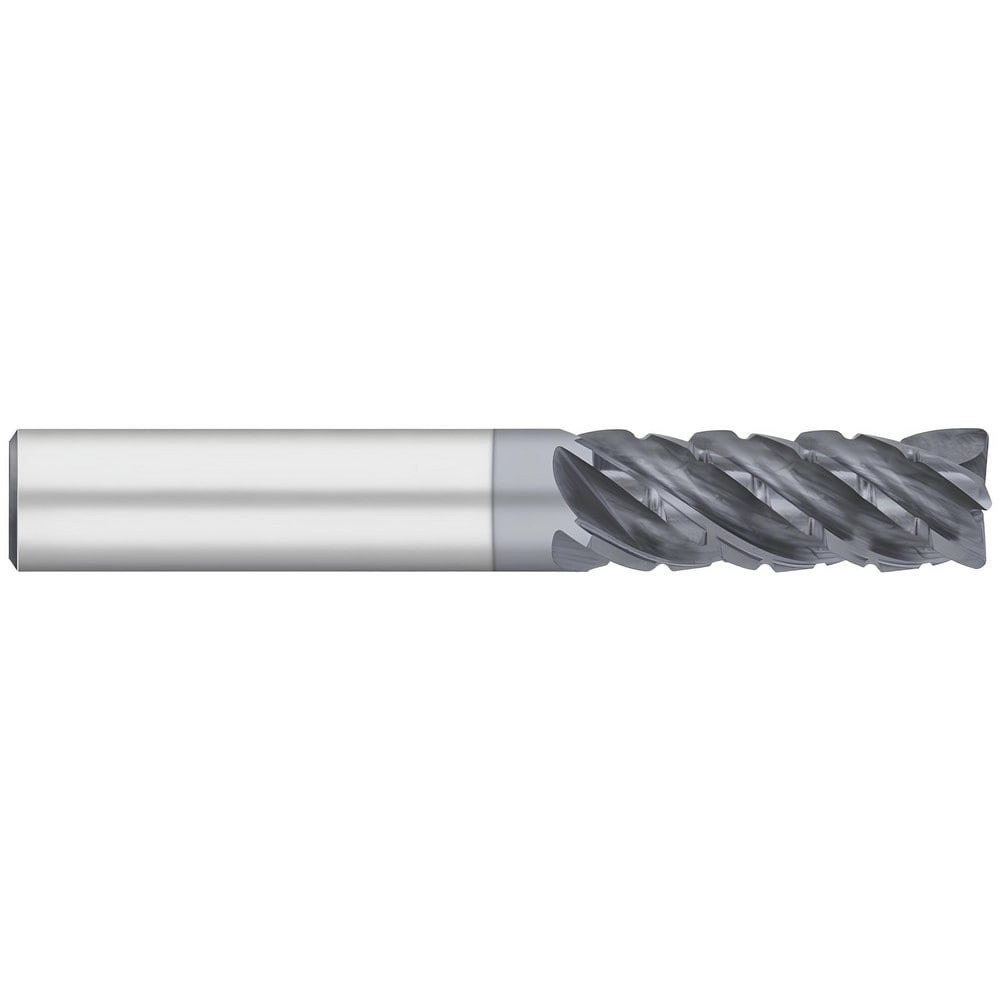 Corner Radius End Mill: 1" Dia, 4-1/4" LOC, 0.0600" Radius, 5 Flute, Solid Carbide