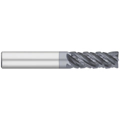 Corner Radius End Mill: 1" Dia, 2-1/4" LOC, 0.0600" Radius, 5 Flute, Solid Carbide